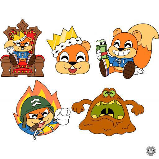 Youtooz Conker’s Bad Fur Day Conker’s Bad Fur Day Pin Set