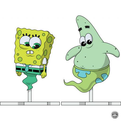 Youtooz Figures Spooky SpongeBob and Patrick